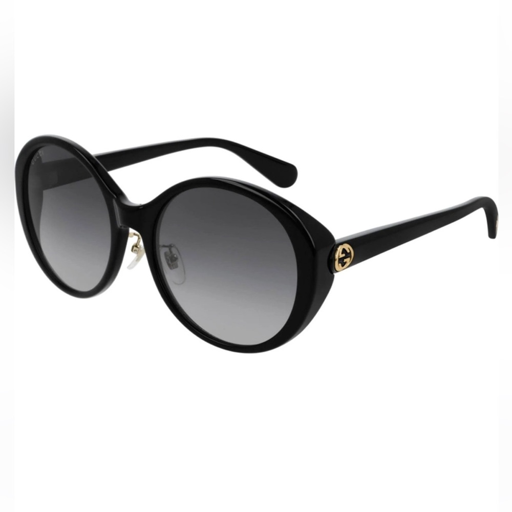 AUTHENTIC Gucci GG0370SK 001 Oval Black Gray Gradient Sunglasses 56-19-145